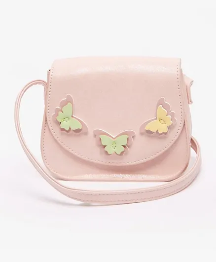 Flora Bella by ShoeExpress Butterfly Applique Detail Crossbody Bag-Pink