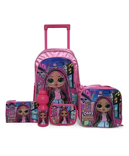 L.O.L Movie Night 5 In 1 Trolley Backpack Set - 16 Inches