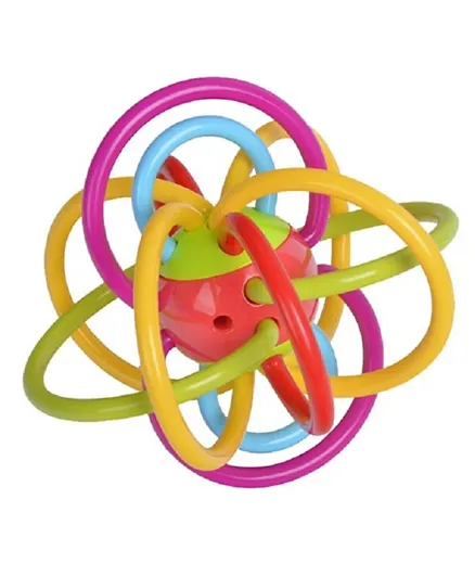 Goodway Baby Toys Manhattan Winkel Rattle and Sensory Teether Toy - Multicolour
