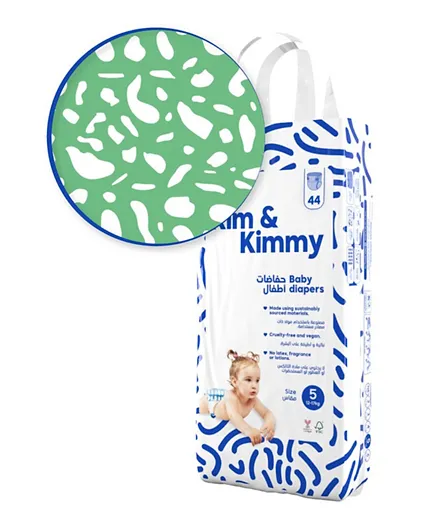Kim & Kimmy Green Dalmatian Size 5 - 44 Pieces
