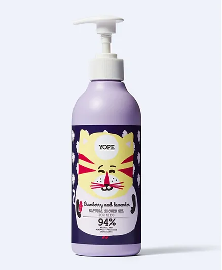 Yope Natural Kids Shower Gel Cranberry And Lavender - 400mL