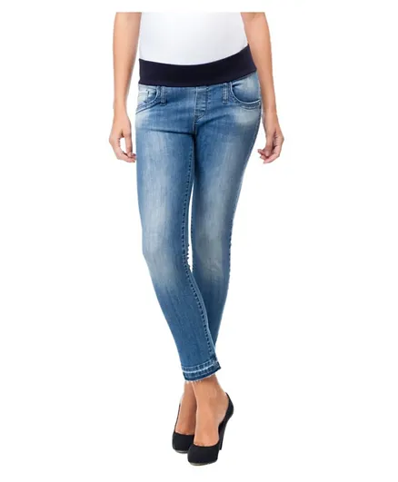 Mums & Bumps Pietro Brunelli Cool Girl Skinny Cropped Maternity Jeans - Blue