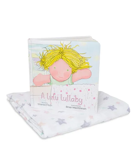 Lulujo  Lulu Lullaby Cotton Swaddle & Book Gift Set - Multicolor