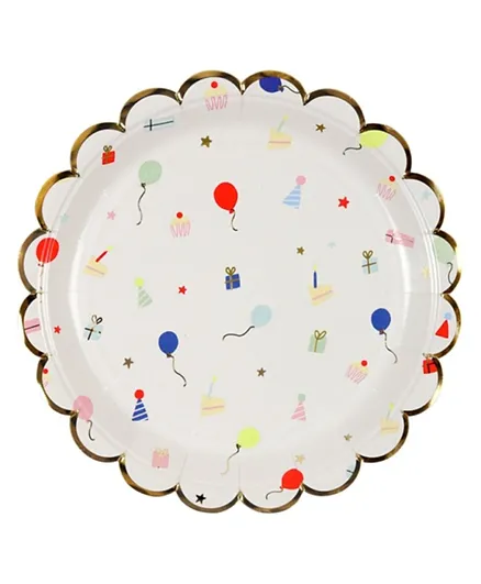 Meri Meri Party Icon Plates Small Pack of 8 - Multicolour