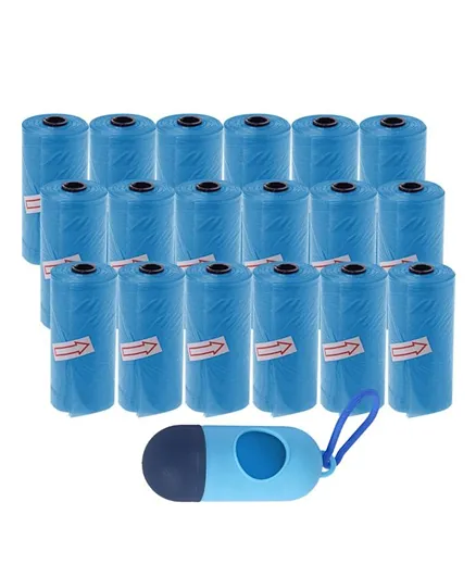 Star Babies Disposable Scented Bags Pack Of 18 + Dispenser Blue - 19 Pieces