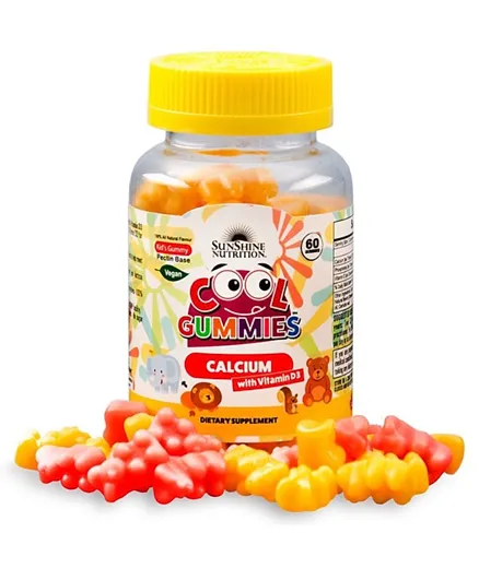 Sunshine Nutrition Cool Gummies Calcium With D3 - 60 Gummies