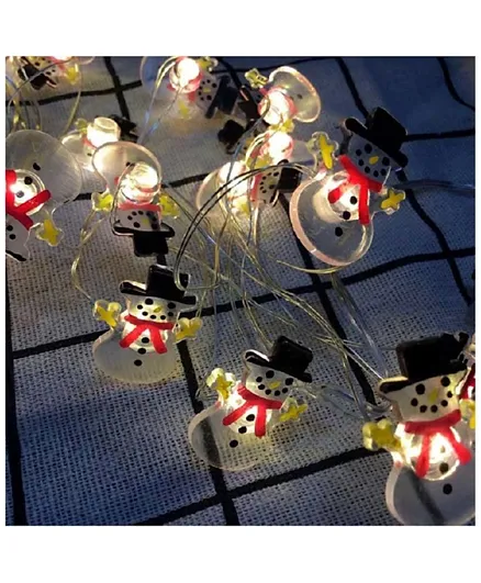 Brain Giggles Christmas Snowman Decorative Lights Battery Operated String Lights - Multicolor