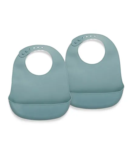 Nuuroo Tex Silicone Short Bib Pack of 2 Solid - Lead
