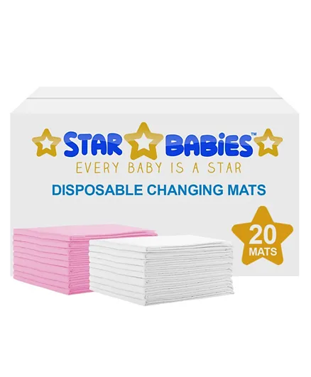 Star Babies Disposable Changing Mats - 20 Pc