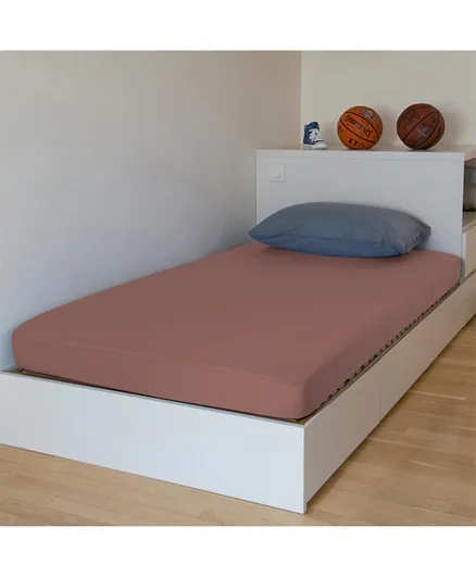 B-Sensible Crib Fitted Sheet & Mattress Protector - Pink