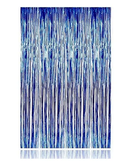 Party Propz Foil Curtain Decoration - Blue