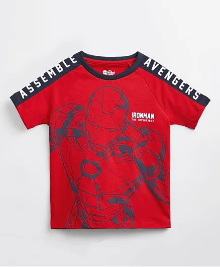The Souled Store Official Iron Man: Avengers Assemble T-Shirt - Red