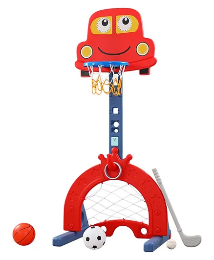 Little Angel Kids Toys Football and Basketball Play Stand - Red