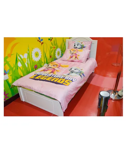 Just For Fun Paw Patrol & Dora the Explorer reversible single duvet set and 2 pillowcases - Pink