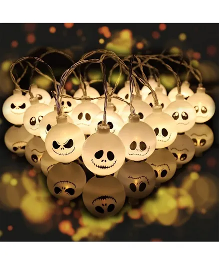 Highland Halloween Ghost Skull LED String Light - 20 Bulbs