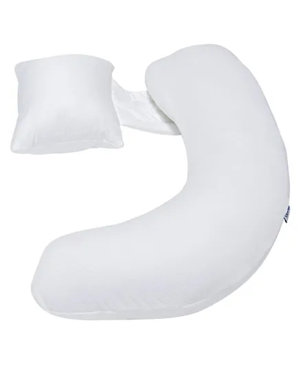 Moon Multi-Position Pregnancy Pillow - White