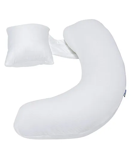 Moon Multi-Position Pregnancy Pillow - White