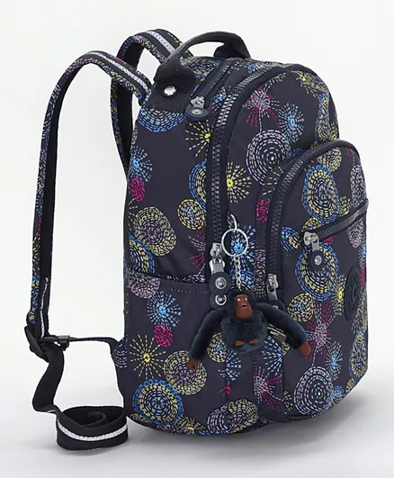 Kipling Seoul Homemade Stars Small Backpack Black - 13 Inches