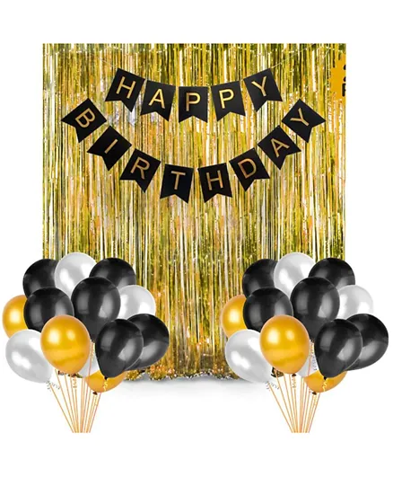 Party Propz Golden Birthday Combo -  28 Pieces