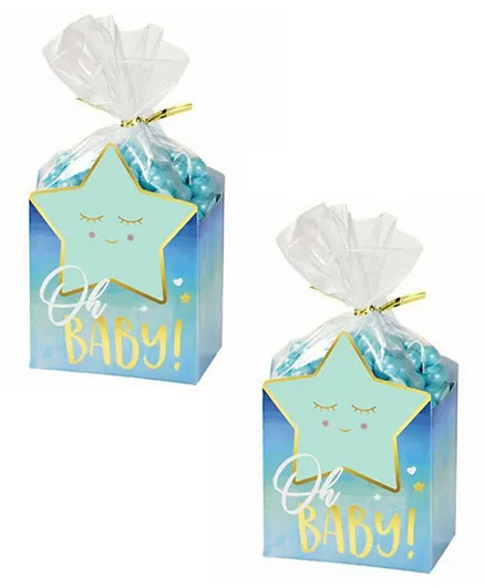 Party Centre Oh Baby Boy Favour Box Kit Pack Of 8 - Blue