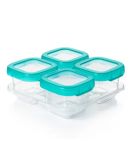 Oxo Tot Baby Blocks Freezer Storage Containers Teal - 177mL