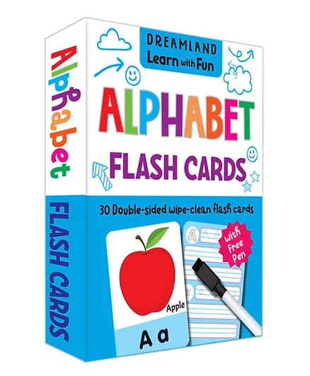 Flash Cards Alphabet 30 Double Sided Wipe Clean Flash Cards - English