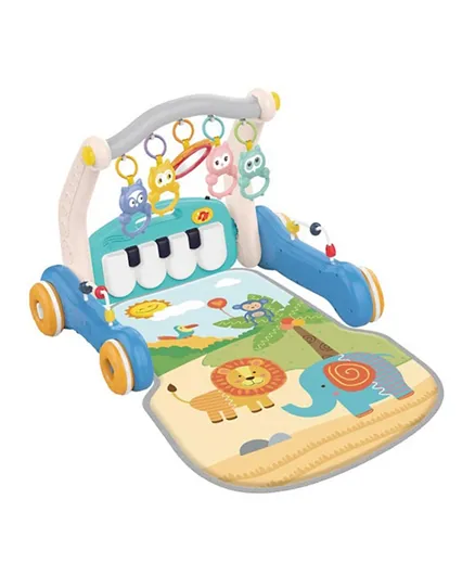 Huanger Baby 2 in 1 Piano Playmat With Music & Walker - Blue