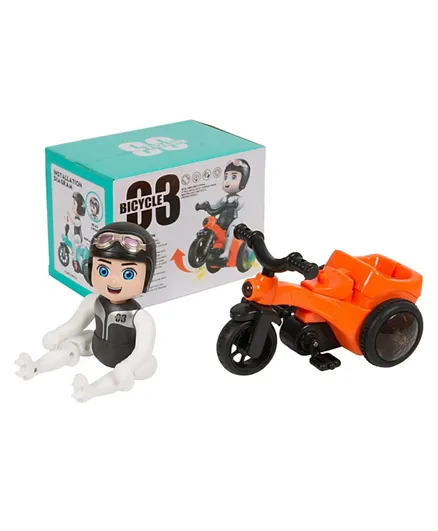 Toon Toyz Stunt 360 Rotating Bicycle Toy - Orange