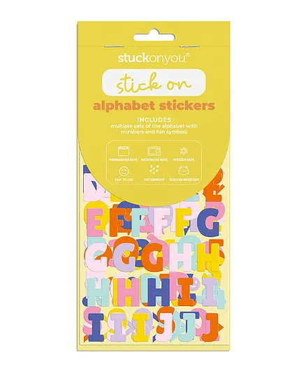 Stuck On You Neutral Alphabet Labels - Multicolor