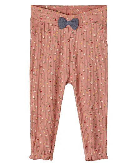 Name It Floral Print Trousers - Desert Sand