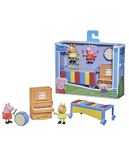 Peppa Pig Peppas Adventures Peppas Making Music Fun Preschool Toy with 2 Figures and 3 Accessories