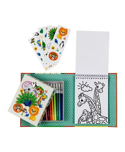 Tiger Tribe Colouring Set - Zoo