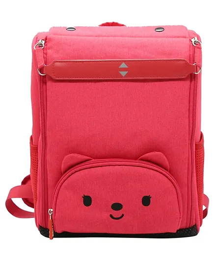 Nohoo Cat Jungle School Bag Red - 14 Inches