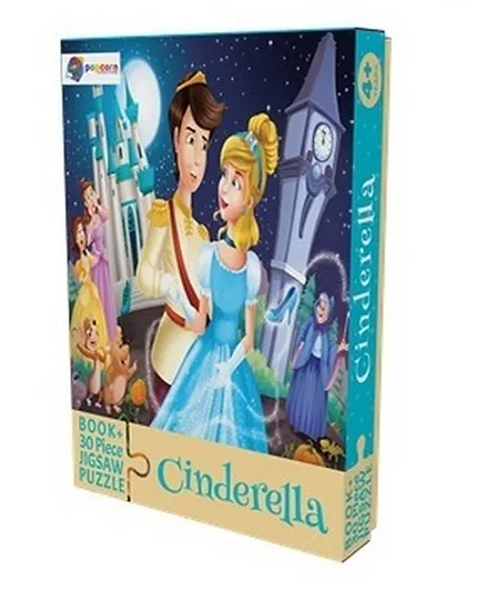Cinderella 30 Piece Jigsaw Puzzle With Reading Book - English
