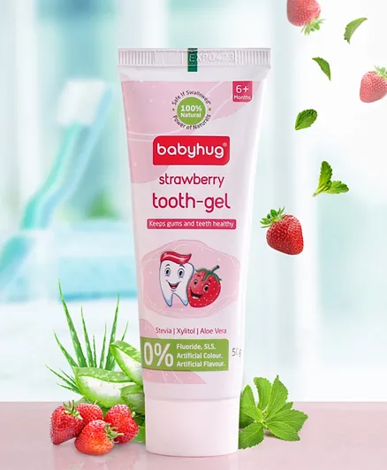 Babyhug Strawberry Flavoured  Toothpaste - 50 gm