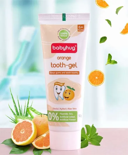 Babyhug Orange Flavoured Toothpaste - 50 gm
