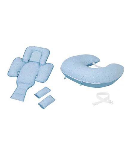 Clevamama ClevaCushion  Nursing Pillow & Baby Sleep Nest - Blue