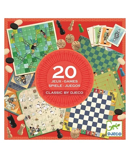 Djeco Classic 20 Games in 1 - 2 to 4 Players