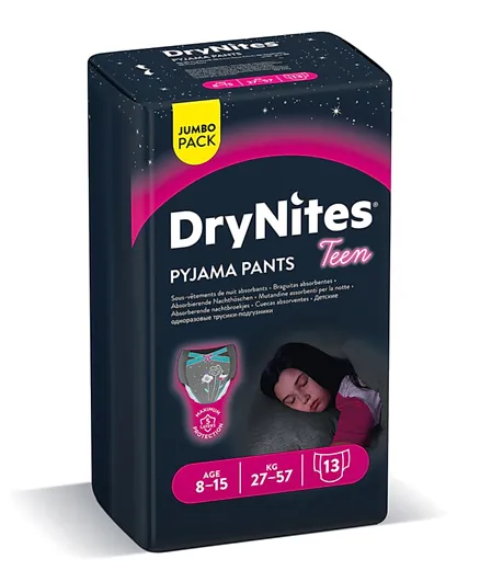Drynites DryNites Pyjama Pants Jumbo Pack Teen Size 8- 13 Pieces