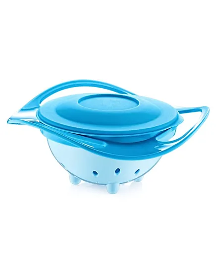Babyjem 360 Rotating Non Spill Feeding Toddler Bowl - Blue