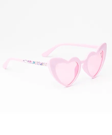 نظارة شمسية بتصميم ميني جيرل على شكل قلب من ديزني - وردي