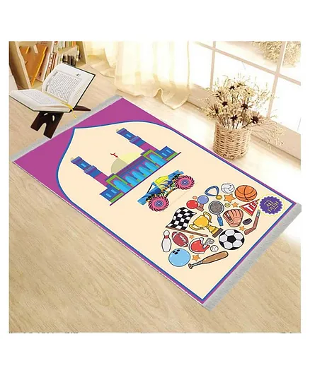 Estela Kids Prayer Mat - Purple