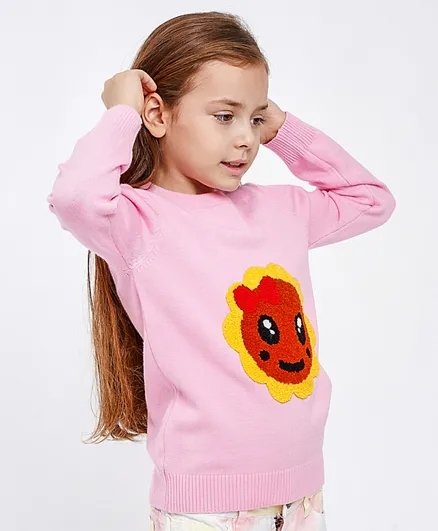 Kookie Kids Printed Sweaters - Pink