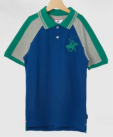Beverly Hills Polo Club Short Sleeves Polo Tee - Blue