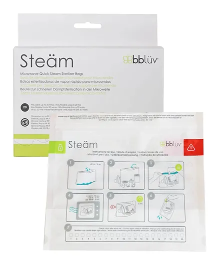 BBLUV Steam Microwave Quick-Steam Sterilizer Bag - 60mL
