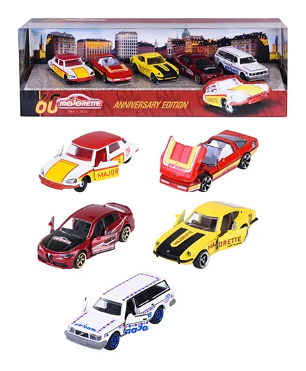 Majorette Anniversary Edition Toy Car Set - 5 Pieces