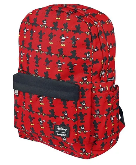 Loungefly Mickey Parts All Over Print Nylon Backpack - Red