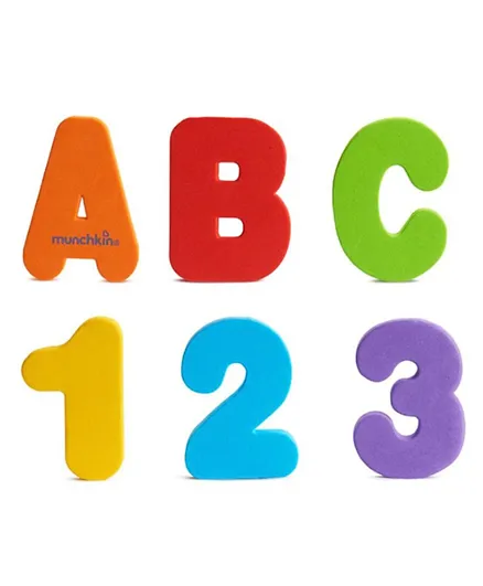 Munchkin Learn Bath Toy Foam Letters & Numbers Pack of 36 - Multicolour