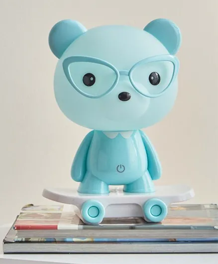 HomeBox Gleam Teddy Touch LED Table Lamp - Blue