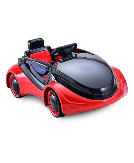 Babyhug Buggati I-Robot Licensed Battery Operated Ride On Car with Openable Door and Remote Control - Red